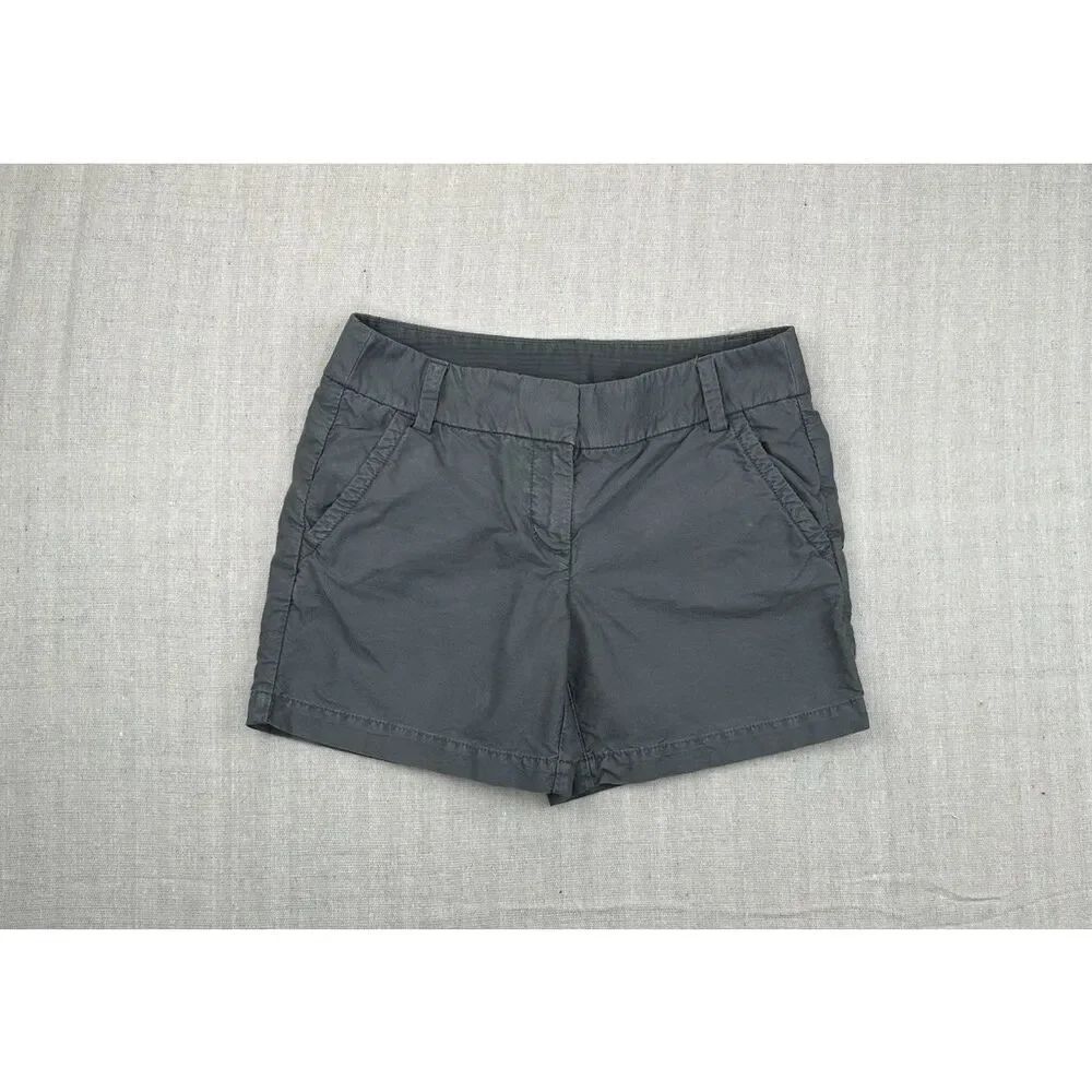 J.Crew Chino Size 2 Casual 5” Inseam Flat Front Dark Green Cotton Summer Shorts